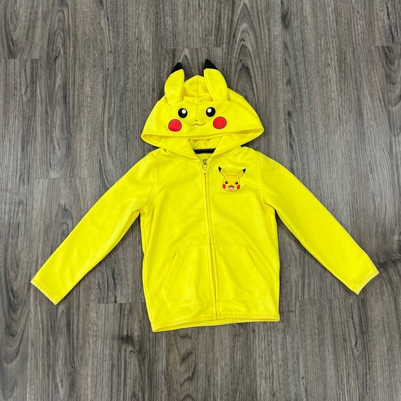 Pokemon Other - Pokémon Pikachu hooded character sweatshirt- size 4